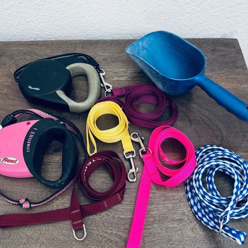 8-pc Dog Leash Pet Care Bundle Lot